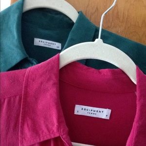 LOT OF 2 Equipment Silk Shirts